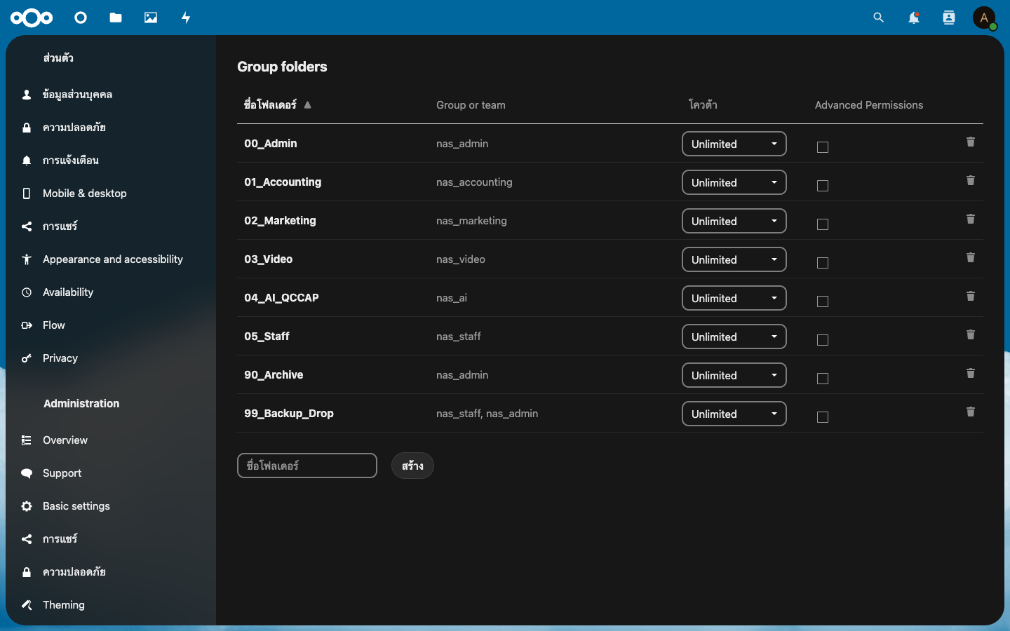 Group Folders Config